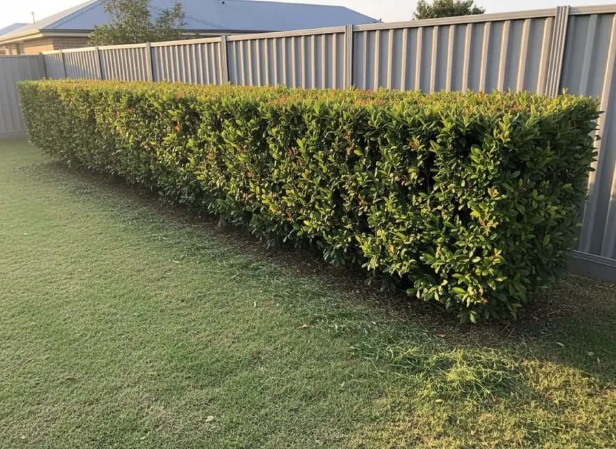 Neatly trimmed hedge line after a C&J garden maintenance visit