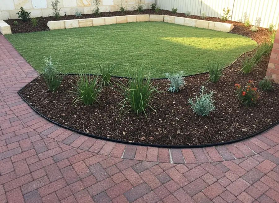 C&J landscaping finish, native plants and clean edging